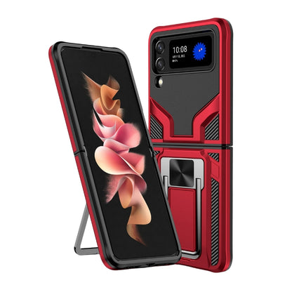 Magnetic Sheet Built-in Metal Ring Stand Protective Case for Samsung