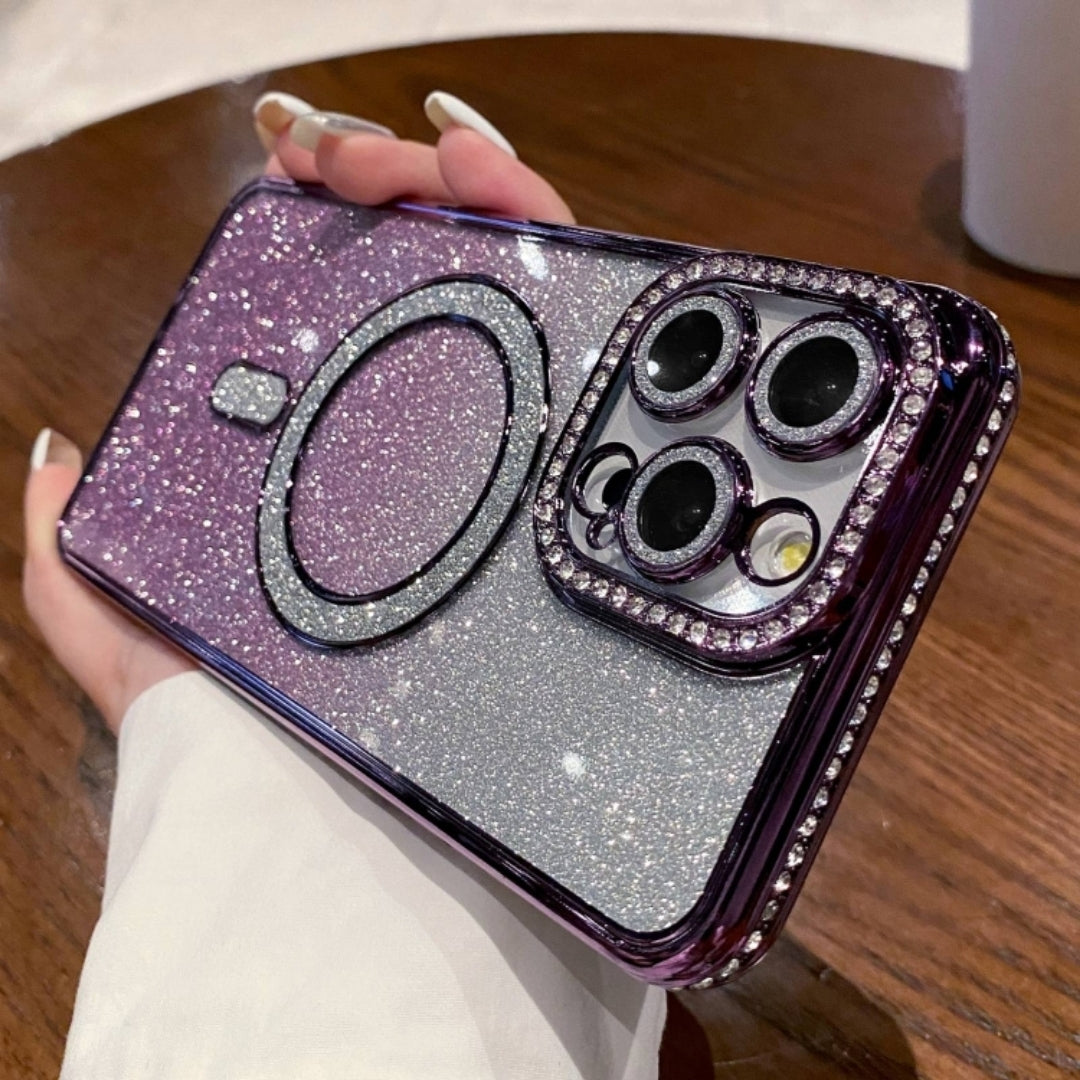 3D Diamond Glitter MagSafe TPU Protective Case for IPhone
