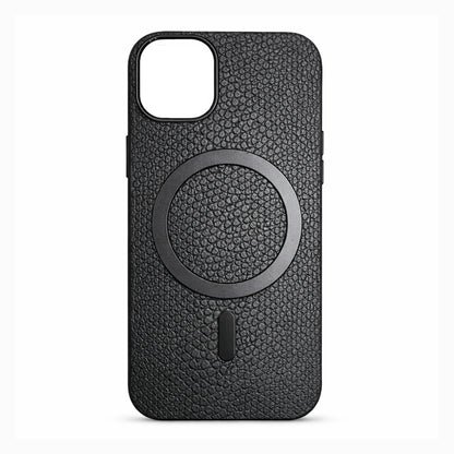 Snake Skin Texture MagSafe Compatible Leather Case for iPhone