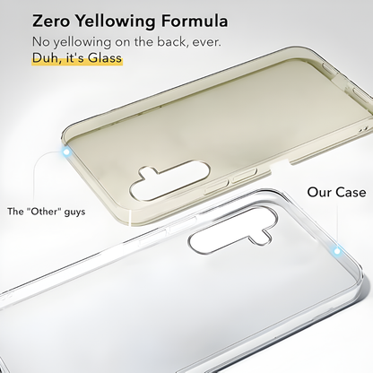 Anti-Yellow Crystal Clear Case for Samsung | Slim Transparent Back Cove