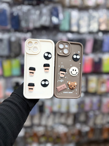 Lovely Cute Cartoon Soft TPU Silicone Phone Case iPhone