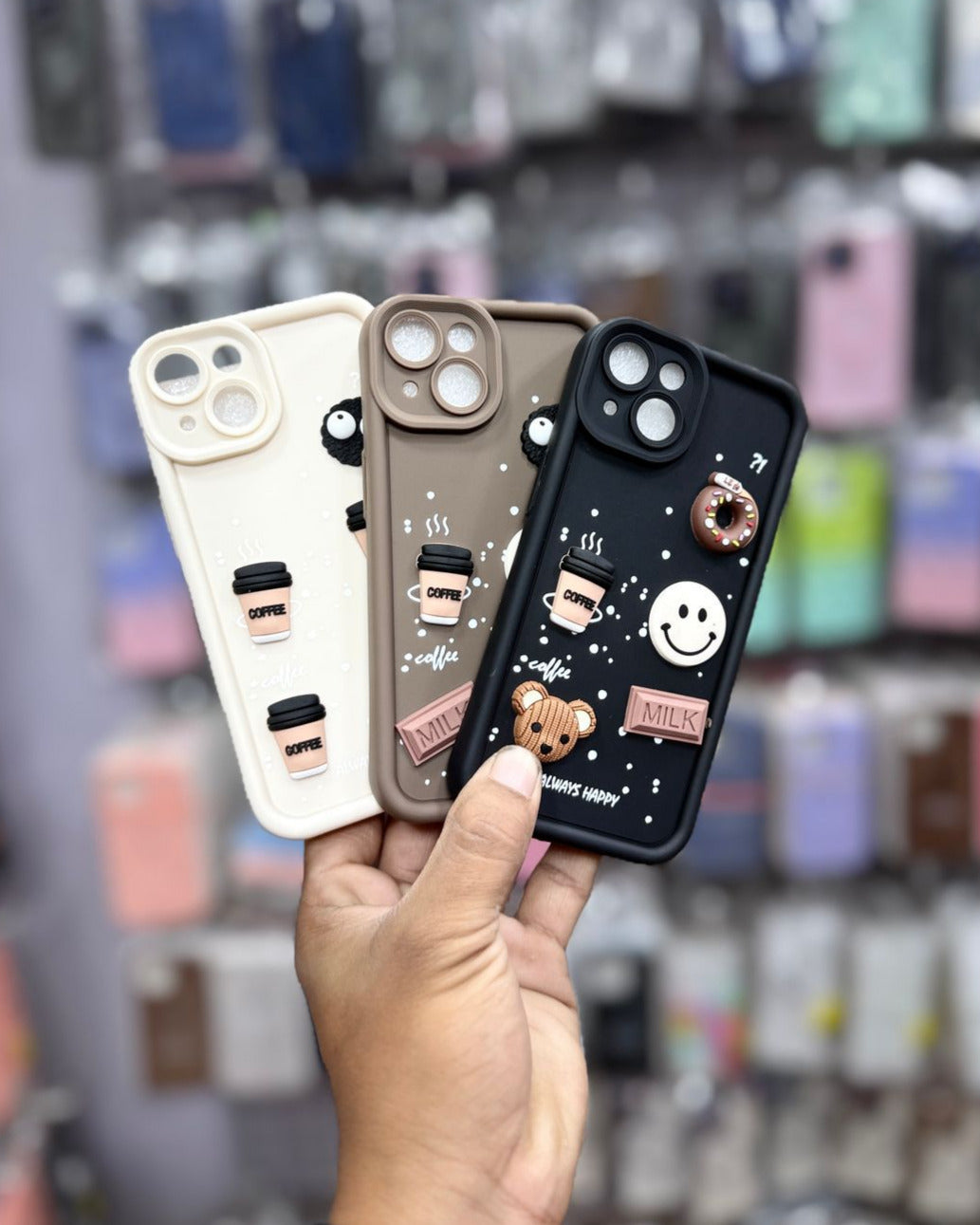 Lovely Cute Cartoon Soft TPU Silicone Phone Case iPhone