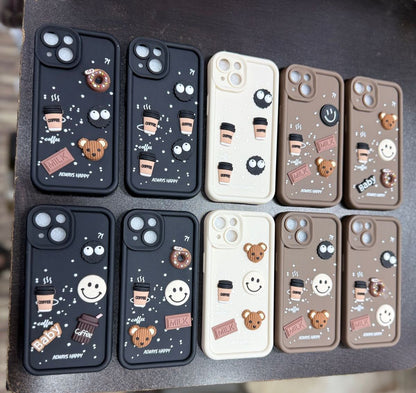 Lovely Cute Cartoon Soft TPU Silicone Phone Case iPhone