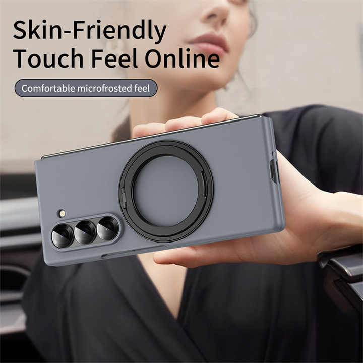 Magnetic Slim 360 Rotating Bracket Case for Samsung Galaxy Z Fold 6 & 5 With Screen Protector Wireless Charging Cover
