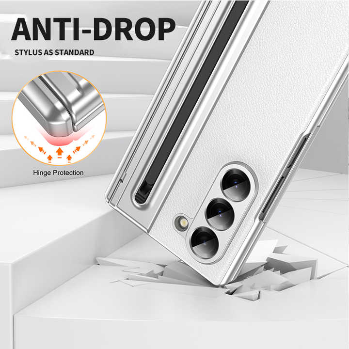 Anti Fingerprint Light Phone Case With Pen Slot for Samsung Galaxy Z Fold