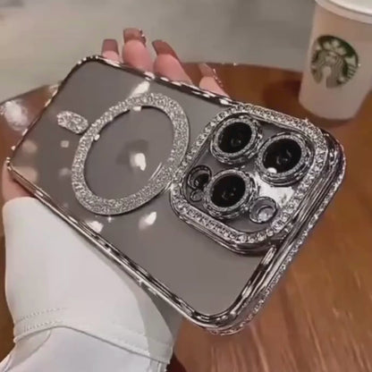 3D Diamond Glitter MagSafe TPU Protective Case for IPhone