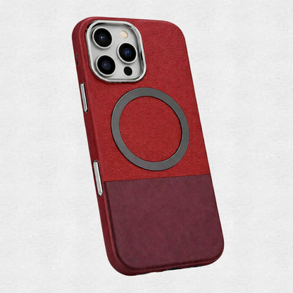 Magnetic Compatible Leather Texture Shockproof Case for IPhone